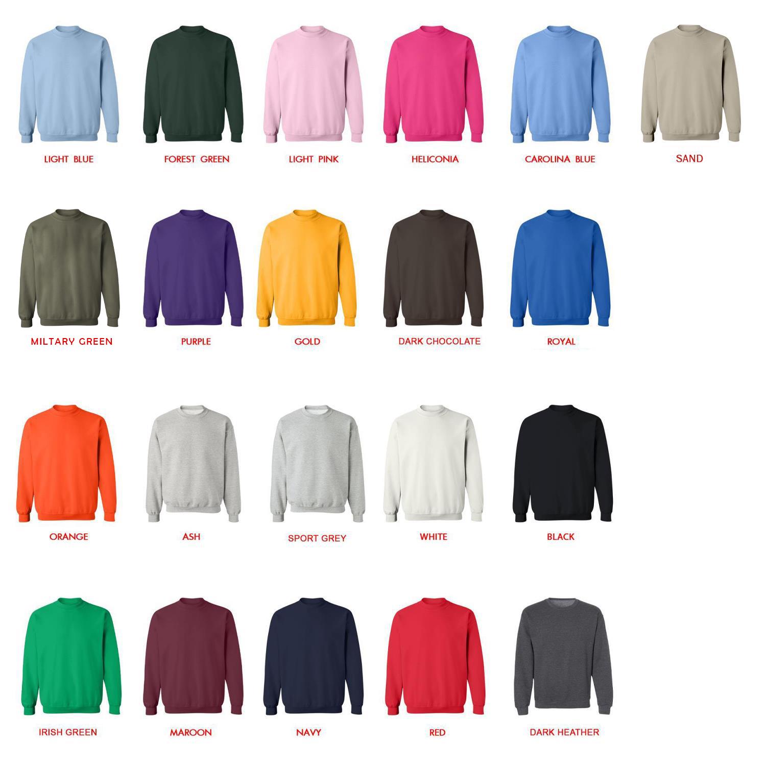 sweatshirt color chart - Monster Hunter UK Shop