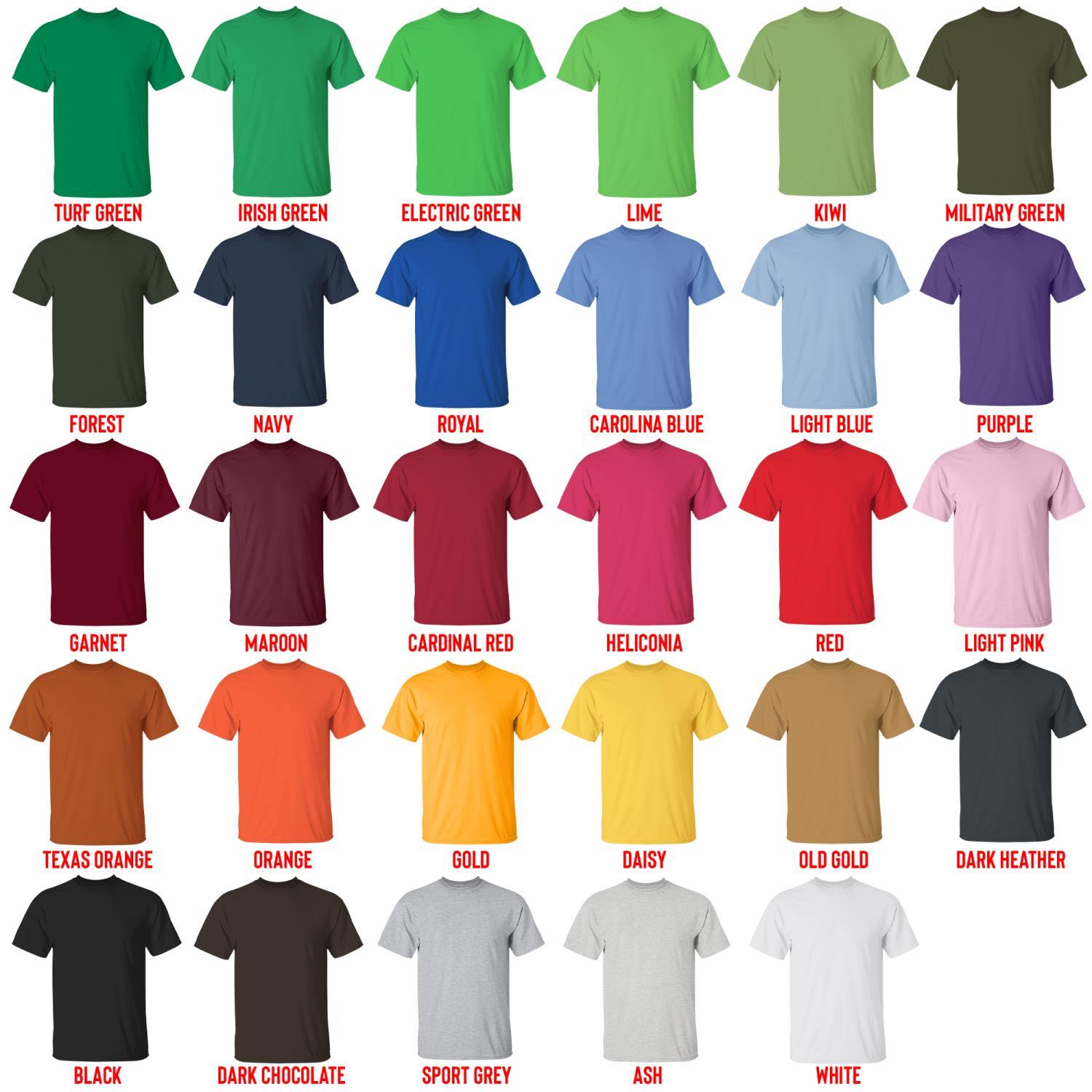 t shirt color chart - Monster Hunter UK Shop