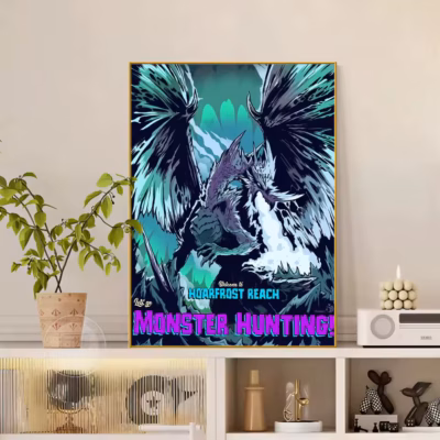Monster Hunter Frostfang Wyvern Wall Art