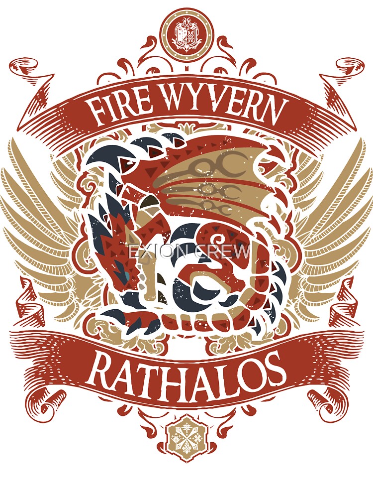 Rathalos Signature Vintage Shower Curtain - Image 2