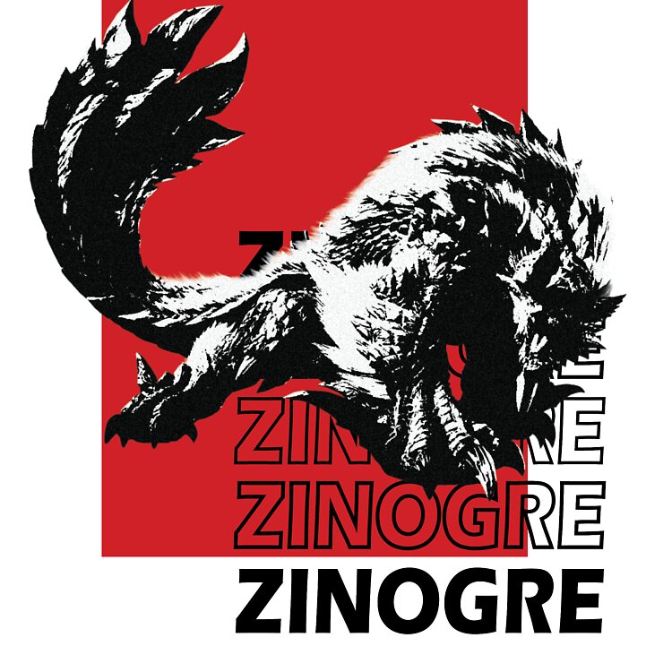Black And White Zinogre Tote Bag - Image 2