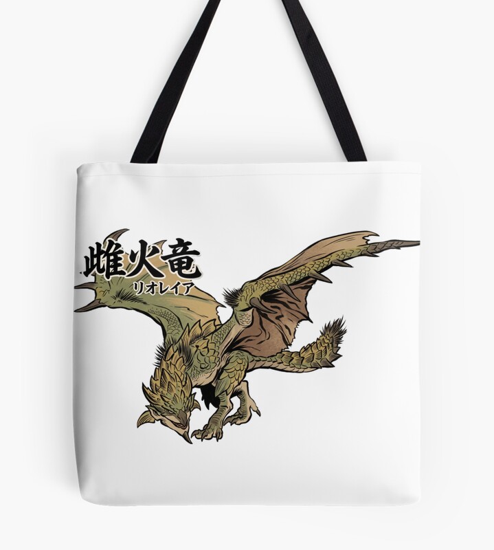 Rathian Female Fire Wyvern Tote Bag