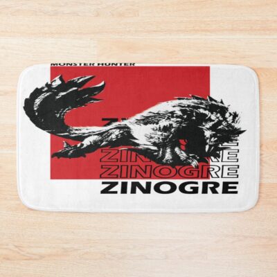 Black And White Zinogre Bath Mat