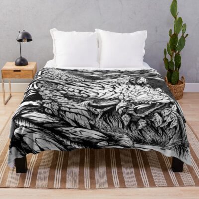 Arkveld Ink Drawing Throw Blanket