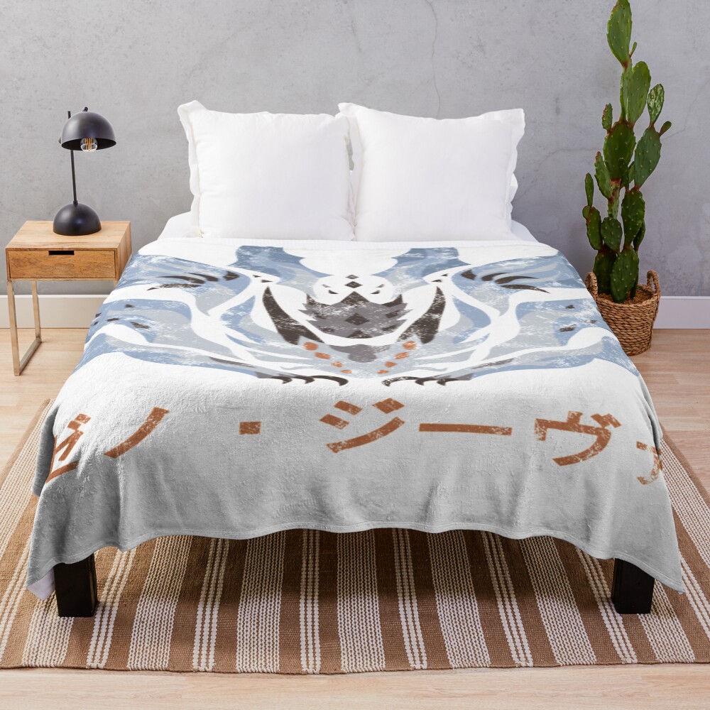 Monster Hunter Xeno Jiiva Kanji Throw Blanket