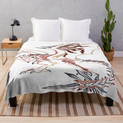 Rathalos Monster Hunter World Throw Blanket