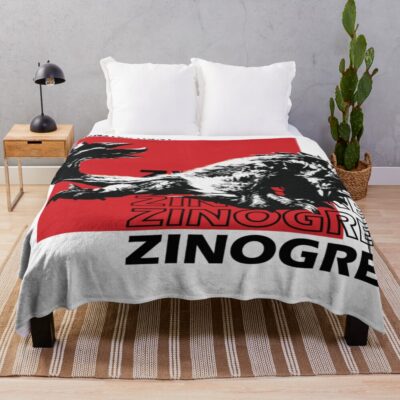 Black And White Zinogre Throw Blanket