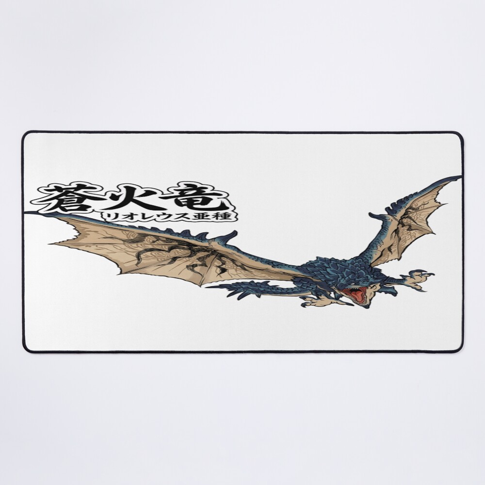 Azure Rathalos The Azure Fire Wyvern Mouse Pad
