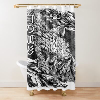 Arkveld Ink Drawing Shower Curtain