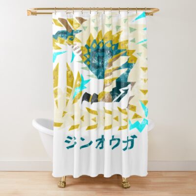 Iceborne Zinogre Kanji Icon Shower Curtain