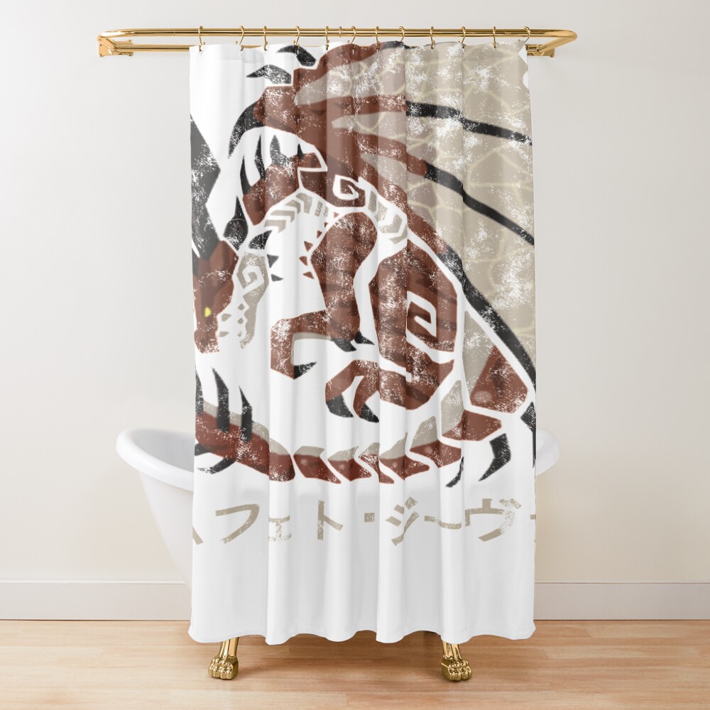 Monster Hunter Iceborne Safi Jiiva Shower Curtain
