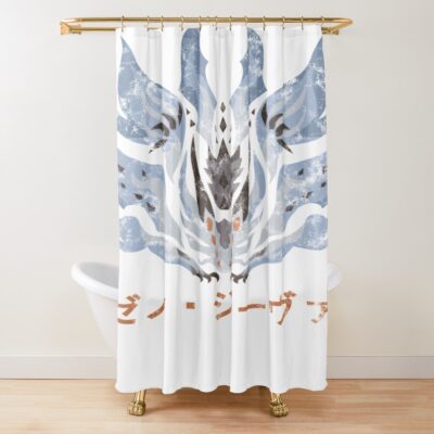 Monster Hunter Xeno Jiiva Kanji Shower Curtain