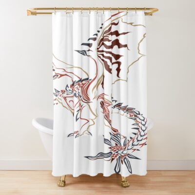 Rathalos Monster Hunter World Shower Curtain