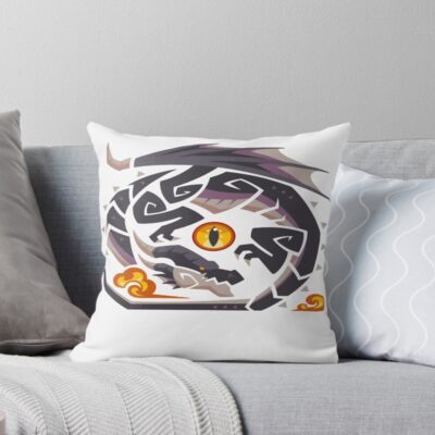 Fatalis Monster Hunter Design Throw Pillow