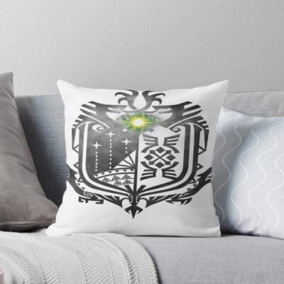 Monster Hunter World Logo Throw Pillow