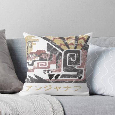Monster Hunter Anjanath Icon Throw Pillow