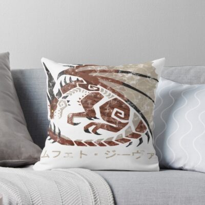Monster Hunter Iceborne Safi Jiiva Throw Pillow